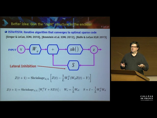 “Apprentissage non-supervisé” – Cours de Yann LeCun au Collège de France