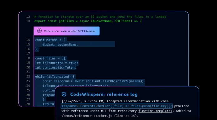 L'assistant de codage Codewhisperer disponible en accès gratuit pour les développeurs individuels