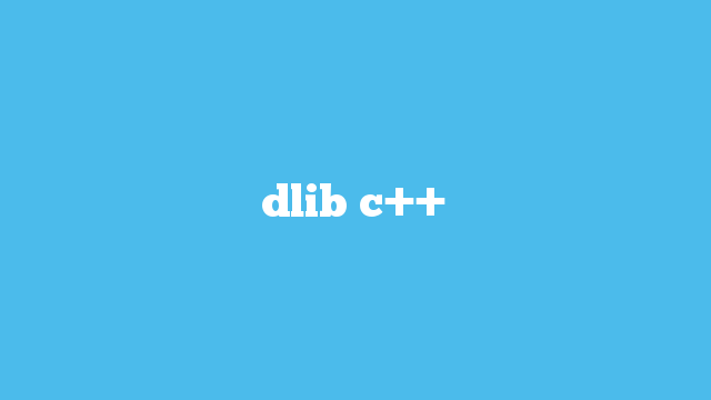 dlib c++